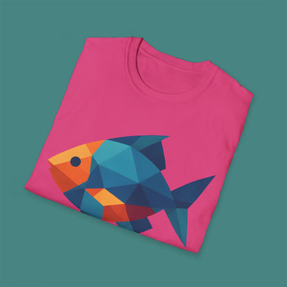 Geometric Polygon Fish Unisex T-Shirt