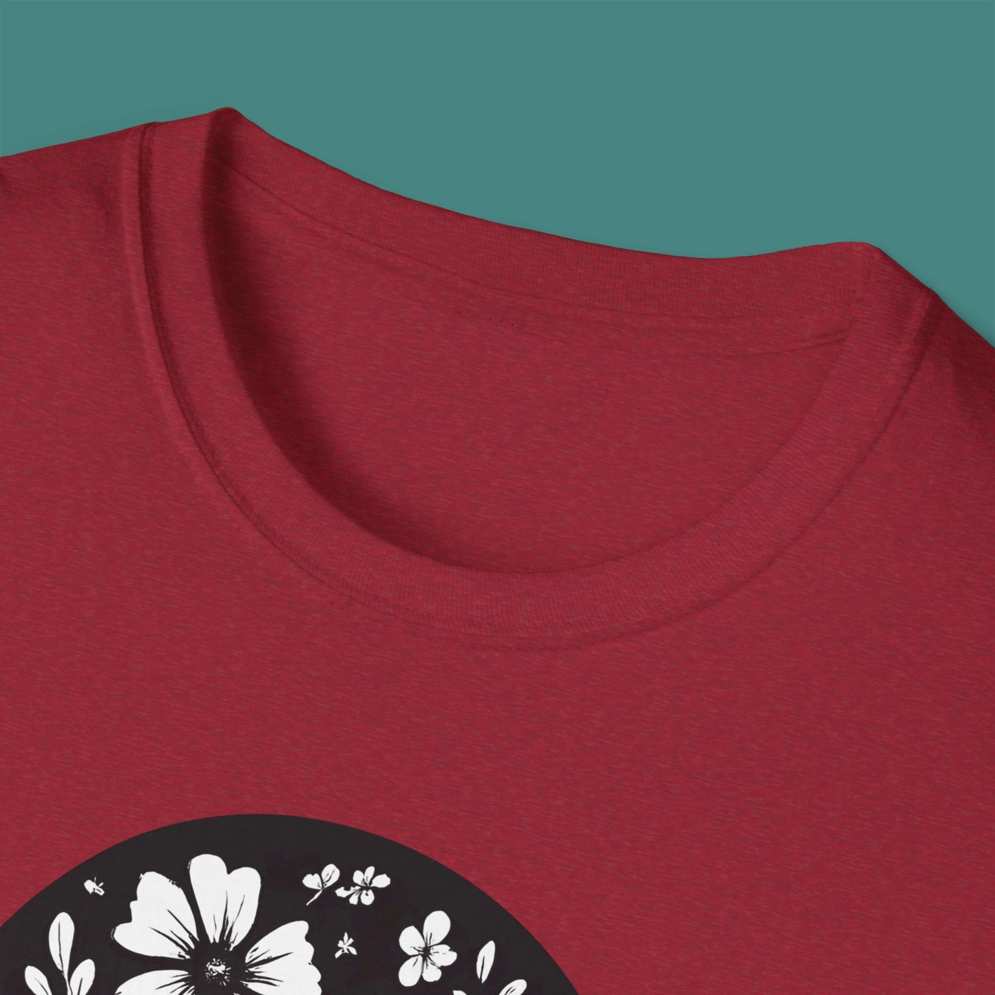 Floral Jellyfish Silhouette Unisex T-Shirt