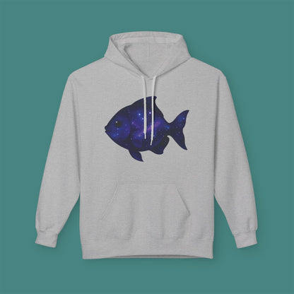 Cosmic Galaxy Fish Fleece Unisex Hoodie