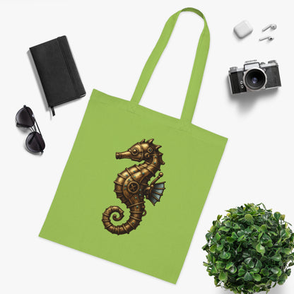 Steampunk Mechanical Seahorse Tote Bag