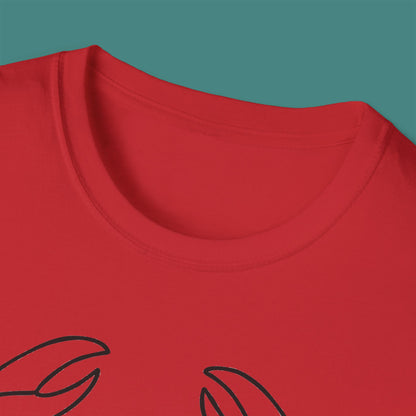 Minimalist Line Art Crab Unisex T-Shirt