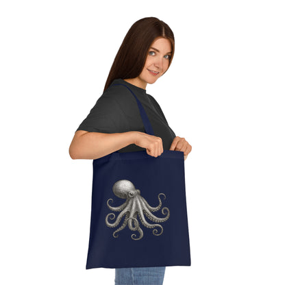 Vintage Etching Octopus Tote Bag