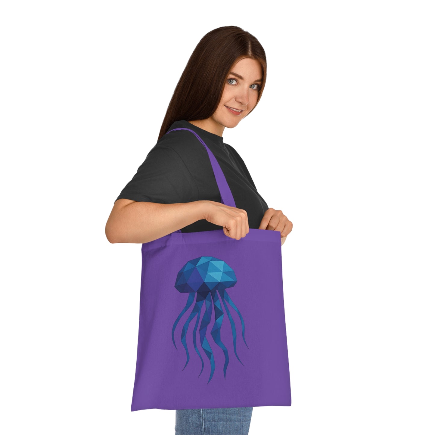 Geometric Polygon Jellyfish Tote Bag