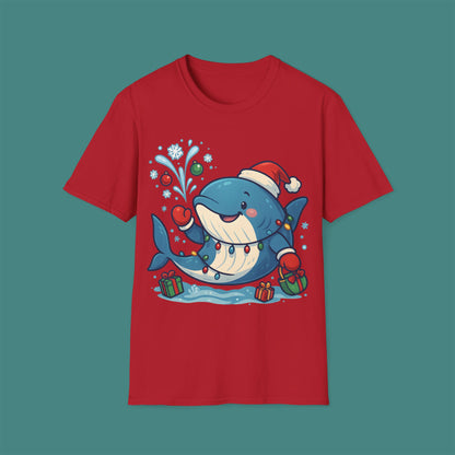 Christmas Whale Unisex T-Shirt
