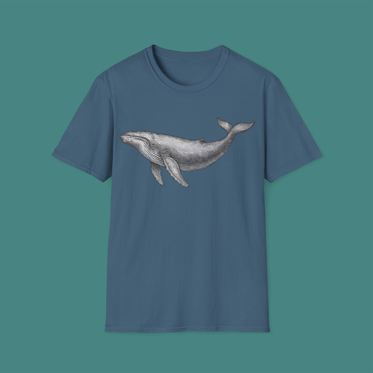 Vintage Etching Whale Unisex T-Shirt