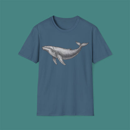 Vintage Etching Whale Unisex T-Shirt