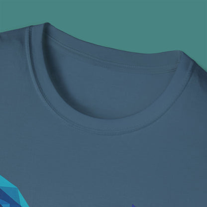 Geometric Polygon Whale Unisex T-Shirt