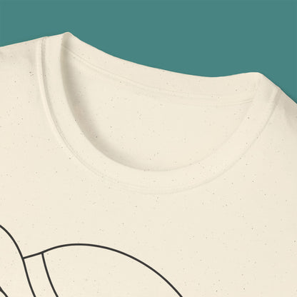 Minimalist Line Art Turtle Unisex T-Shirt