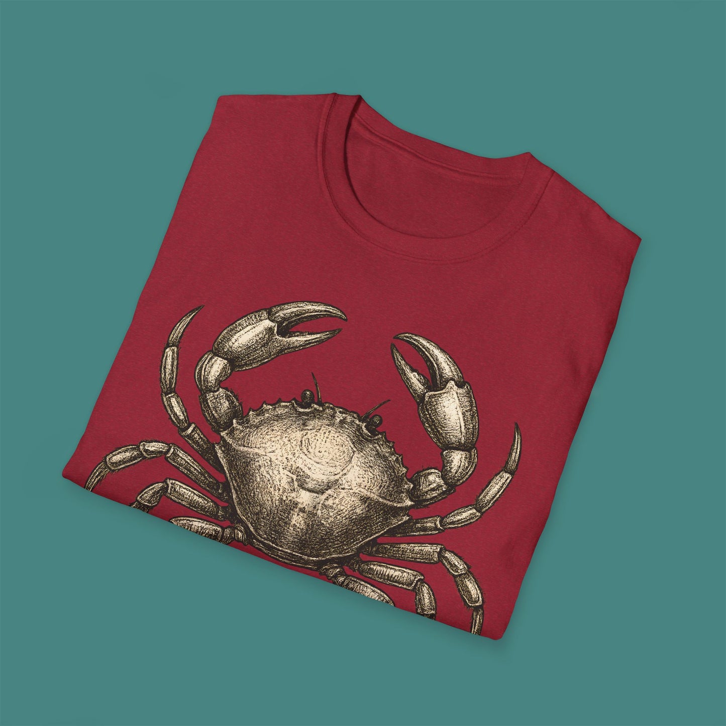 Vintage Etching Crab Unisex T-Shirt