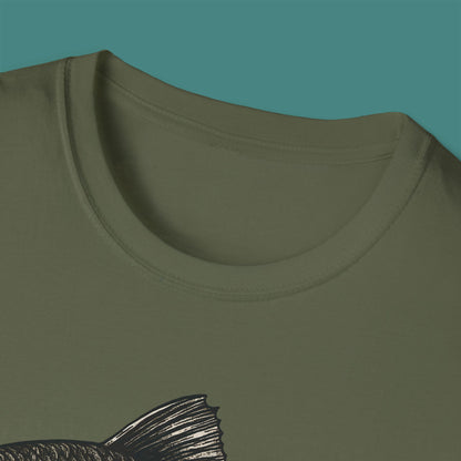 Vintage Etching Fish Unisex T-Shirt