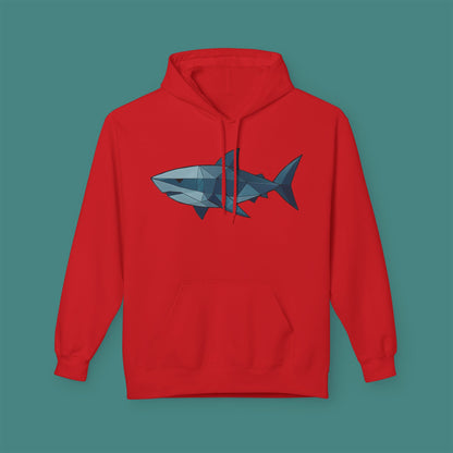 Geometric Polygon Shark Fleece Unisex Hoodie