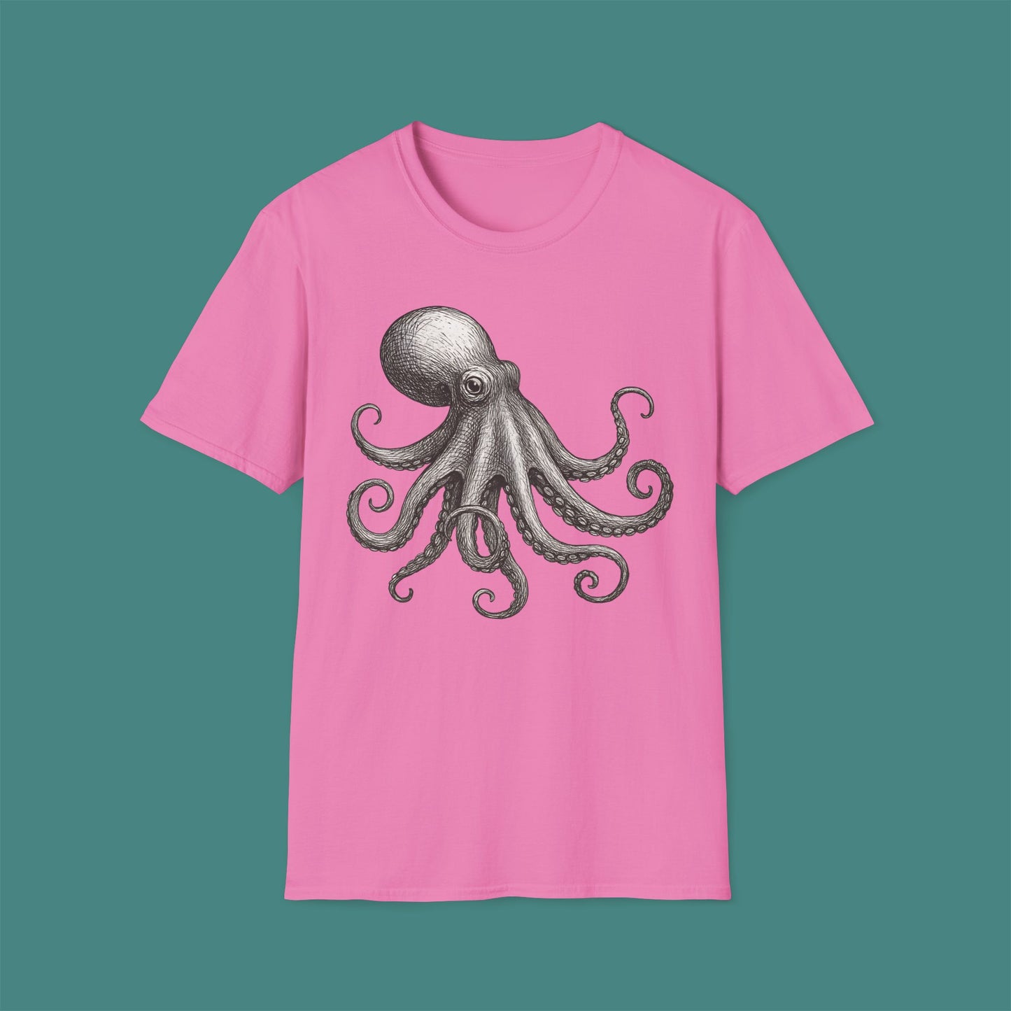 Vintage Etching Octopus Unisex T-Shirt