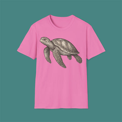 Vintage Etching Turtle Unisex T-Shirt