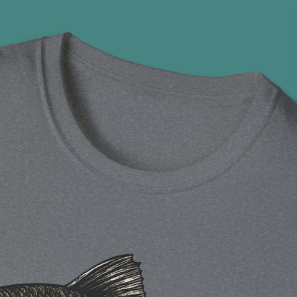 Vintage Etching Fish Unisex T-Shirt
