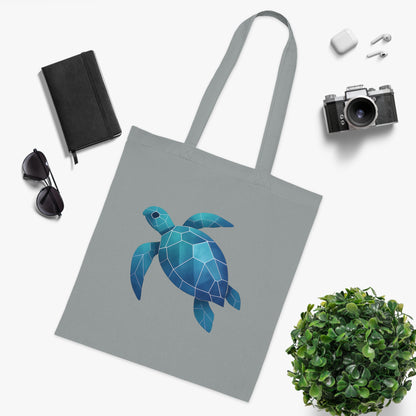 Geometric Polygon Turtle Tote Bag