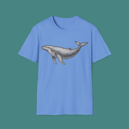 Vintage Etching Whale Unisex T-Shirt