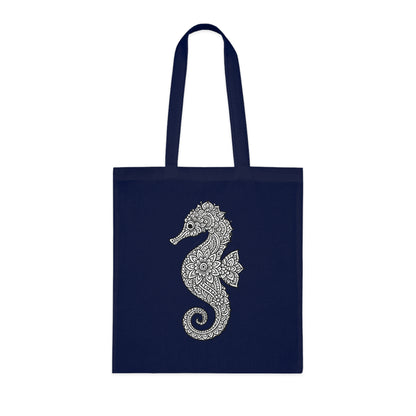 Intricate Mandala Seahorse Tote Bag