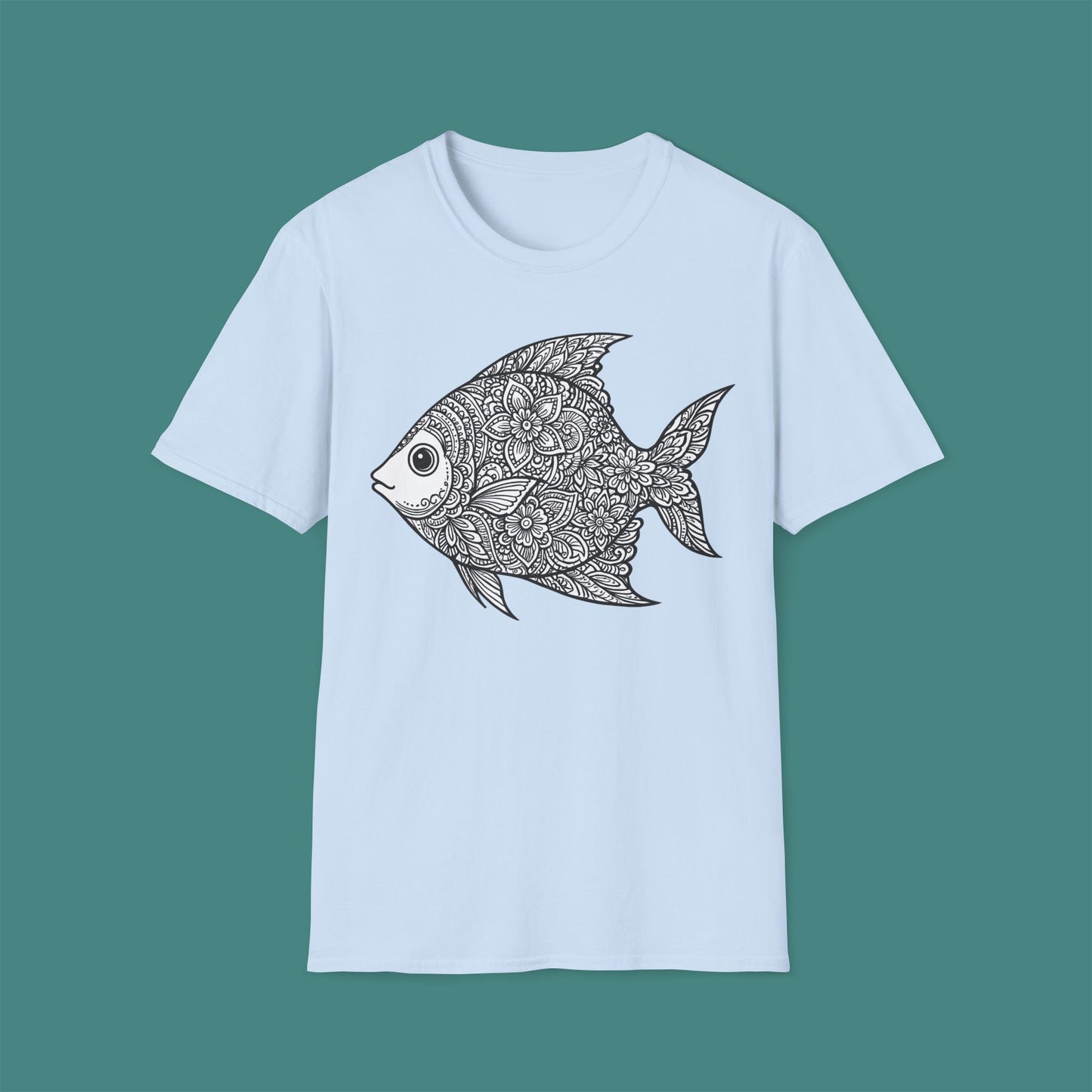 Intricate Mandala Fish Unisex T-Shirt