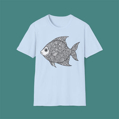 Intricate Mandala Fish Unisex T-Shirt
