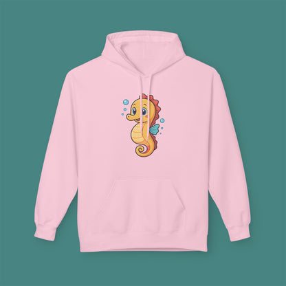 Cartoon Cute Seahorse Fleece Unisex Hoodie