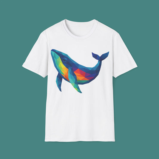 Geometric Polygon Whale Unisex T-Shirt