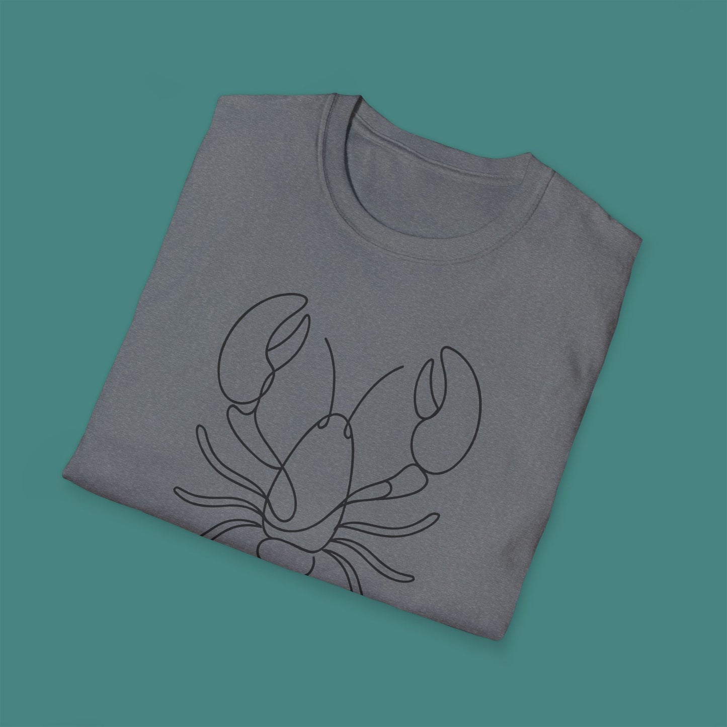 Minimalist Line Art Lobster Unisex T-Shirt