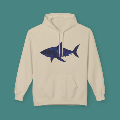 Cosmic Galaxy Shark Fleece Unisex Hoodie
