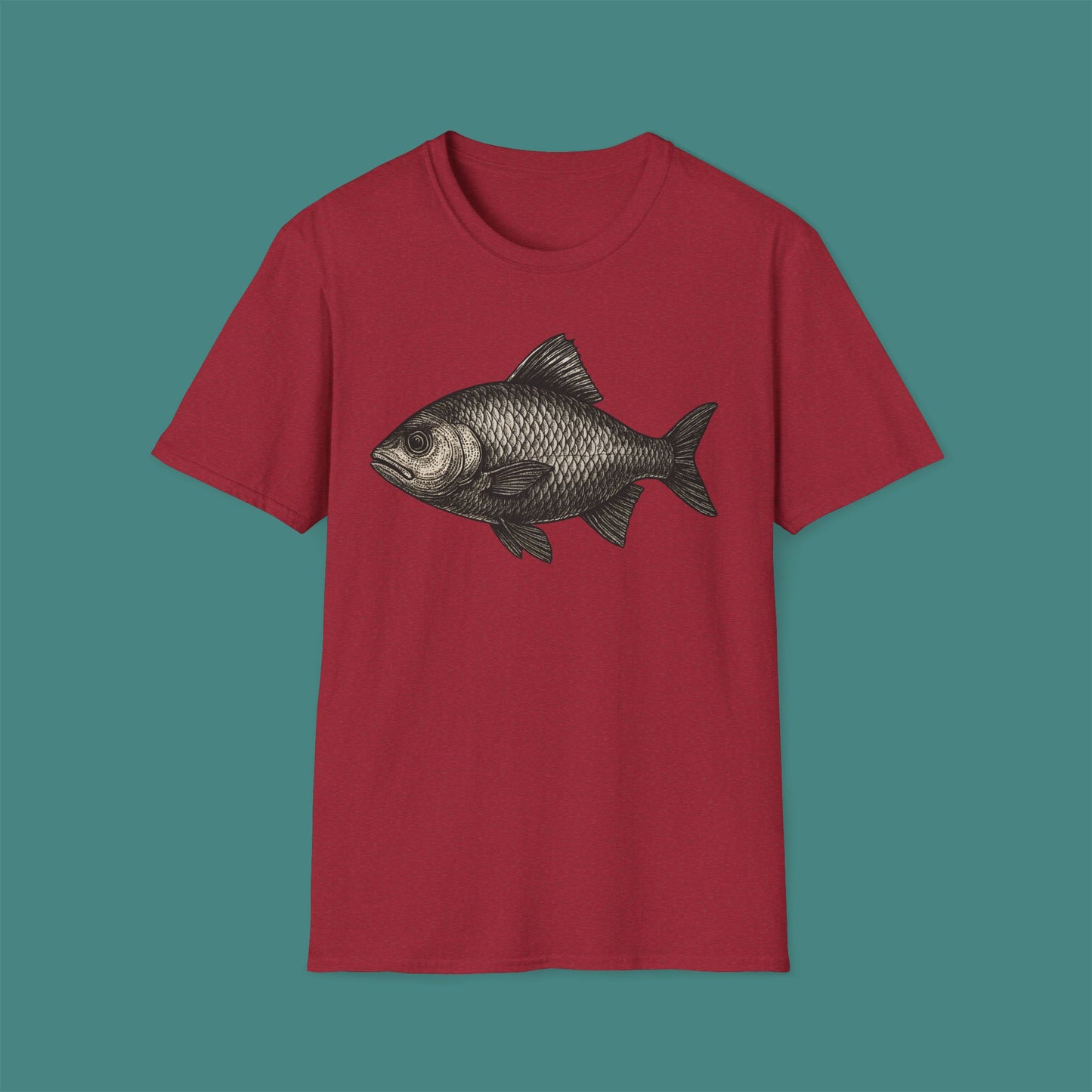 Vintage Etching Fish Unisex T-Shirt