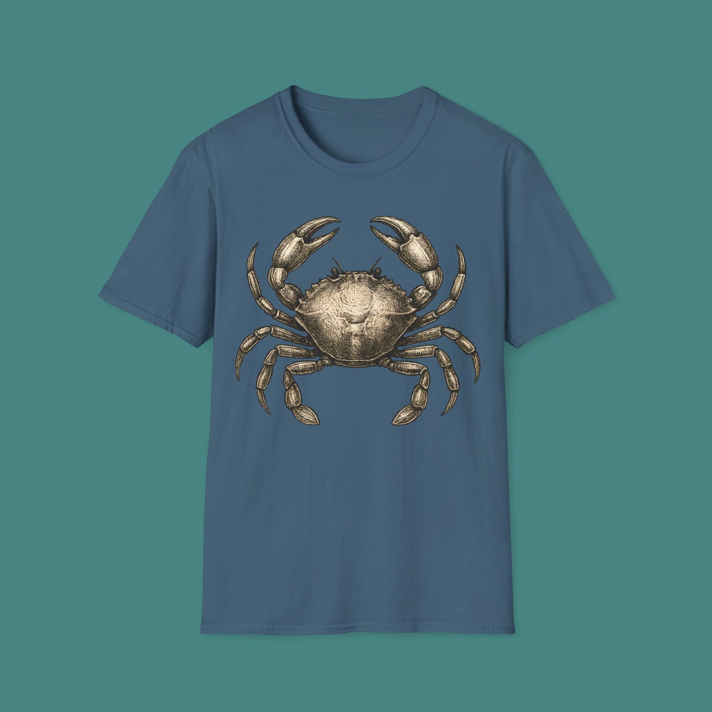 Vintage Etching Crab Unisex T-Shirt