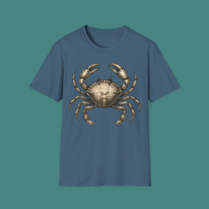 Vintage Etching Crab Unisex T-Shirt