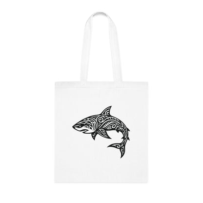 Tribal Tattoo Shark Tote Bag