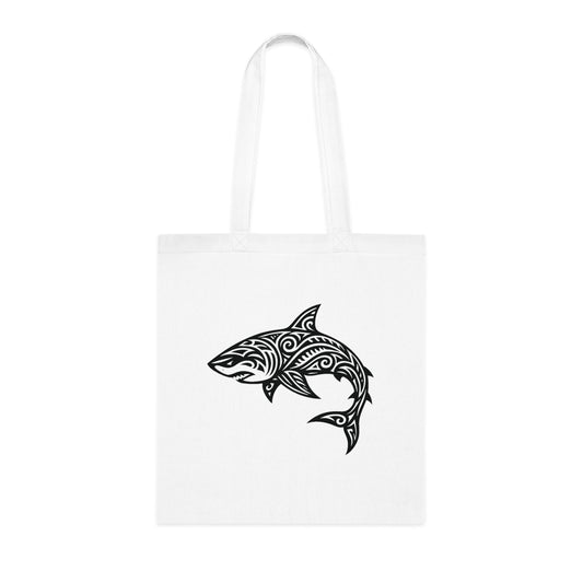 Tribal Tattoo Shark Tote Bag