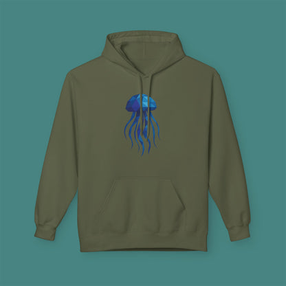 Geometric Polygon Jellyfish Fleece Unisex Hoodie