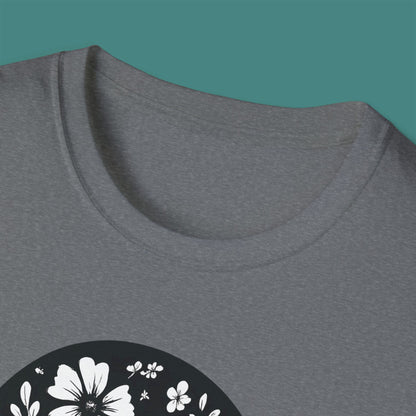 Floral Jellyfish Silhouette Unisex T-Shirt