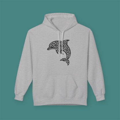 Tribal Tattoo Dolphin Fleece Unisex Hoodie
