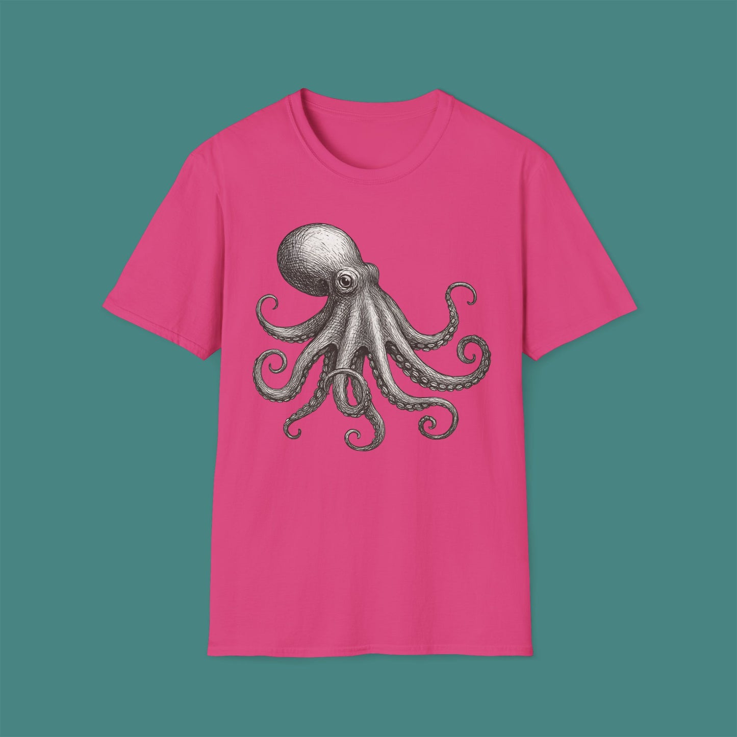 Vintage Etching Octopus Unisex T-Shirt