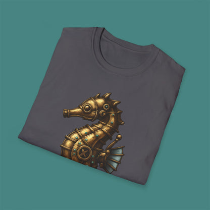 Steampunk Mechanical Seahorse Unisex T-Shirt