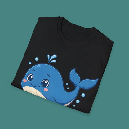 Cartoon Cute Whale Unisex T-Shirt