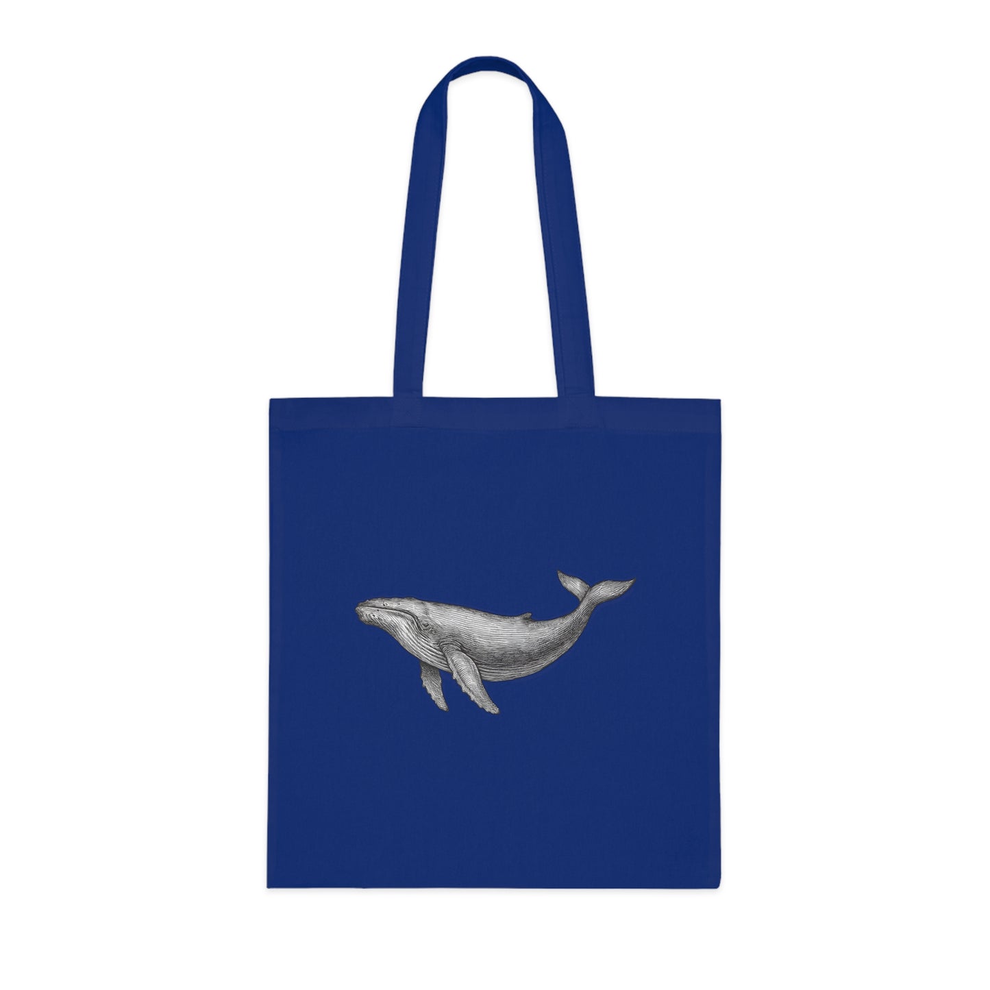 Vintage Etching Whale Tote Bag