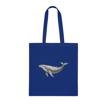 Vintage Etching Whale Tote Bag