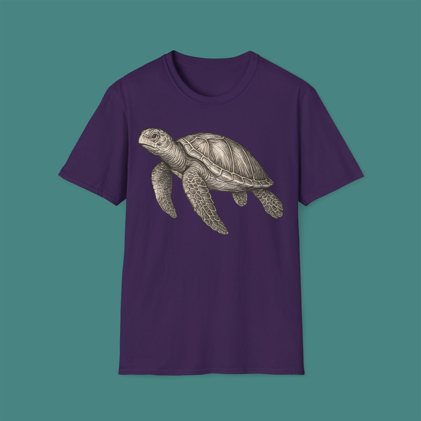 Vintage Etching Turtle Unisex T-Shirt