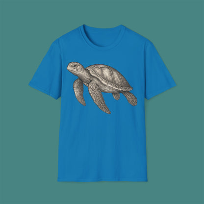Vintage Etching Turtle Unisex T-Shirt