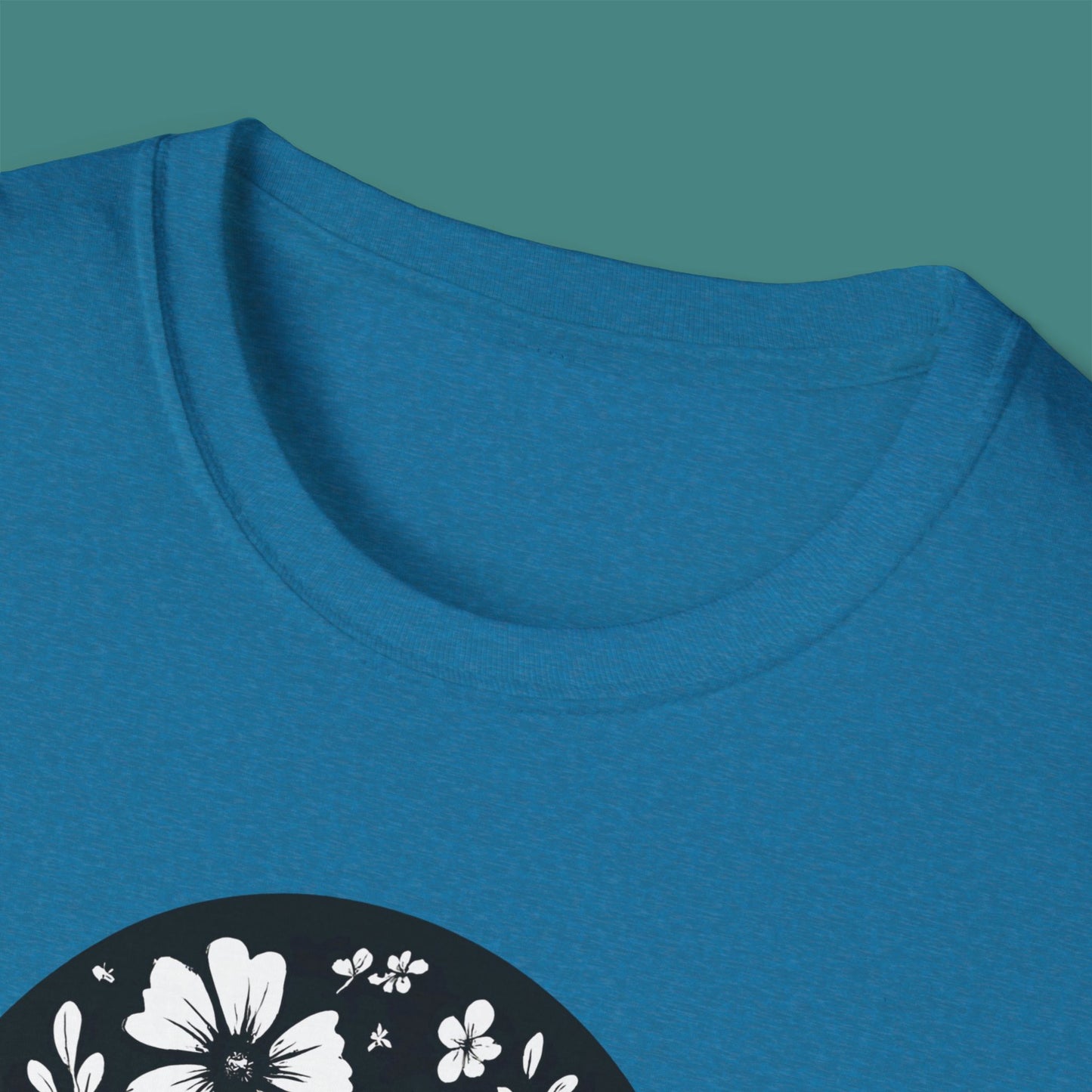 Floral Jellyfish Silhouette Unisex T-Shirt