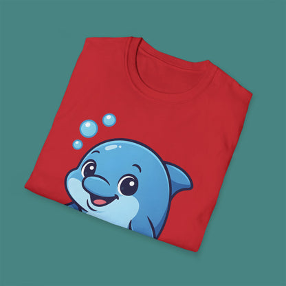 Cartoon Cute Dolphin Unisex T-Shirt