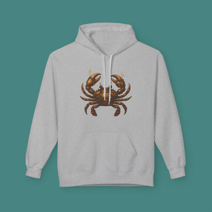 Steampunk Mechanical Crab Fleece Unisex Hoodie