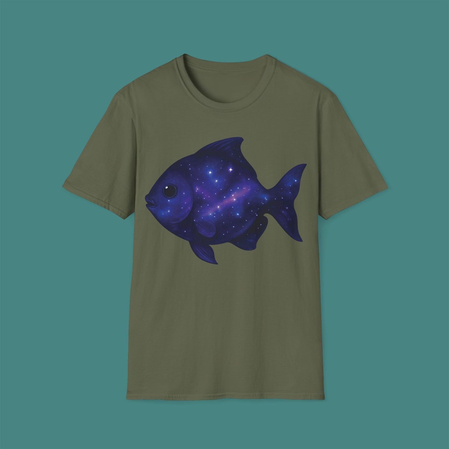 Cosmic Galaxy Fish Unisex T-Shirt