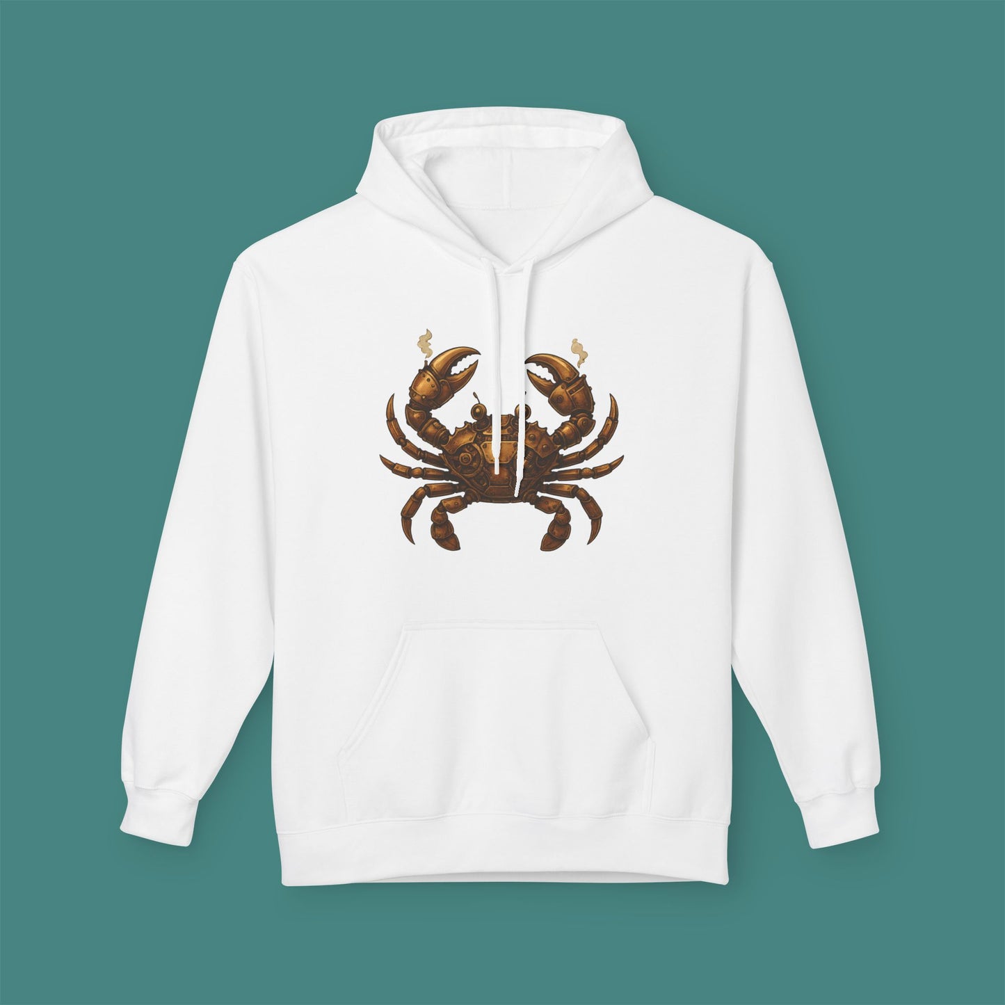 Steampunk Mechanical Crab Fleece Unisex Hoodie