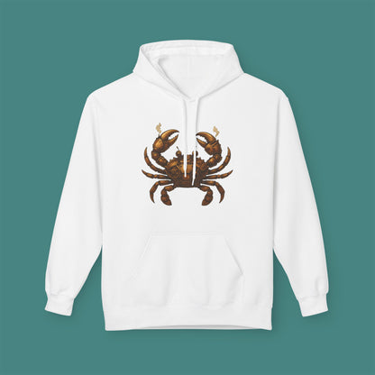 Steampunk Mechanical Crab Fleece Unisex Hoodie