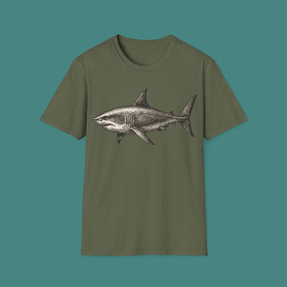 Vintage Etching Shark Unisex T-Shirt