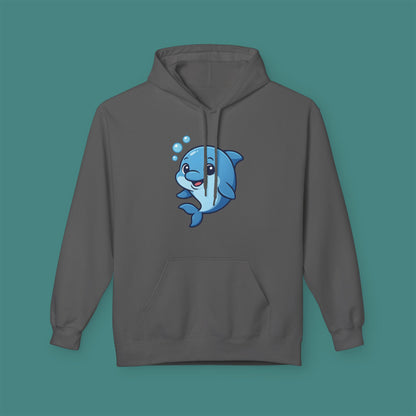 Cartoon Cute Dolphin Fleece Unisex Hoodie